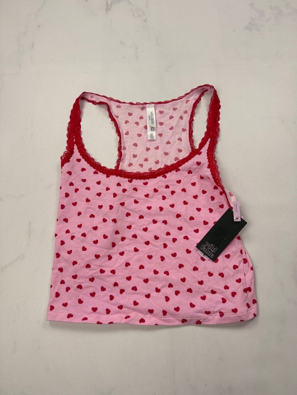 Wild Fable Printed Tank Top Pink 90s VTG Standout Style - Womens XS